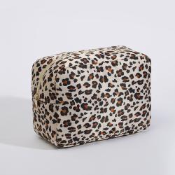 Keymay Stock Printed 5 Pattern S M L XL Nylon Pouch Waterproof Character Makeup Storage Bag Leopard Print Cosmetic Bag