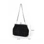 Factory  Oem Private Logo Autumn Winter Clutch Ladies Evening Bags Fashion Ladies Tweed Fabric Sling bag Women Handbag Purse