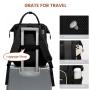 LOVEVOOK custom logo fashion quilted 15.6 17in large capacity women computer backpack bag for travel work school laptop backpack