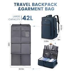 LOVEVOOK Expandable Backpack with Shoe Bag Waterproof large capacity Bag carryon luggage Airline Approved Men Travel Duffle Bags