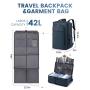 LOVEVOOK Expandable Backpack with Shoe Bag Waterproof large capacity Bag carryon luggage Airline Approved Men Travel Duffle Bags