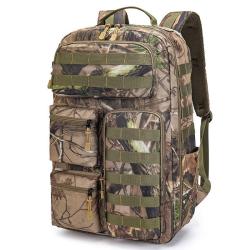 Men's High-Capacity Camouflage Backpack Withered Leaf Tactical Mountaineering Bag Waterproof and Hiking Bag