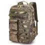 Men's High-Capacity Camouflage Backpack Withered Leaf Tactical Mountaineering Bag Waterproof and Hiking Bag
