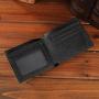 Men's Classic Head Layer Cowhide Genuine Leather Litchi Pattern Wallet