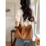 Factory Wholesale High Quality Leather Shoulder Bag Hot Black Classic Bag Lock Magnetic Buckle Ladies Shoulder Bag