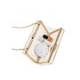 HR613 Women's New Dinner Bag Transparent Trendy Acrylic Diamond Box Bag Retro Cross Body Chain Latch Small Dinner Clutch Handbag