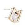 HR613 Women's New Dinner Bag Transparent Trendy Acrylic Diamond Box Bag Retro Cross Body Chain Latch Small Dinner Clutch Handbag