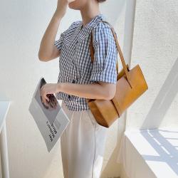 Korean Female Chic Single Shoulder Bag Handbags Fashion Retro Tote Bag Horizontal Rectangular Small Square Bag