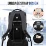 LOVEVOOK Fashion Trendy Waterproof Tech Backpack with USB for college work travel laptop Business Backpack for Men