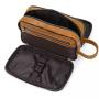 2024 Custom Luxury Genuine Leather Storage Hand Bag For Men Cosmetic Bags