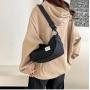 HR011 Unisex Casual Sports Shoulder Bag Lovers Nylon Zipper Fashion Couple Crossbody Bag Street Trendy Cool Soft Travel Bag