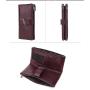 XL246 Multi-card Rfid Clutch Bag Large Capacity Ladies Coin Purse Hot Sell Card Holder Waxed Leather Double Zipper Coin Purse