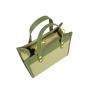 Wholesale high quality custom green plain leather handbags shoulder bag  woman bag designer lady hand bags