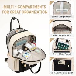 LOVEVOOK Fashion Stylish Girls Travel School nylon BookBag with USB Waterproof Teacher Nurse Student Laptop Backpack for women