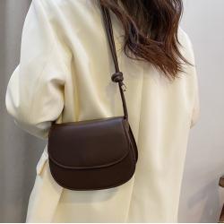 2022 Women's Underarm Bag New Fashion Single Shoulder Crossbody Bag Retro Saddle PU Cover Ladies Bag