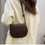 2022 Women's Underarm Bag New Fashion Single Shoulder Crossbody Bag Retro Saddle PU Cover Ladies Bag