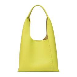 Fashionable New Design One-Shoulder PU Bucket Tote Bag Women Simple Vintage Style Zipper Closure Letter Decoration All Seasons