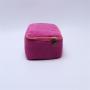 Keymay Custom Women Large Capacity Cosmetics Case Makeup Bag Travel Organizer Make Up Box Corduroy Cosmetic Bag With Mirror