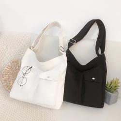 2024 Korean Version Simple Custom Printed Student Class Tutoring Bag Shoulder Messenger Canvas Bag