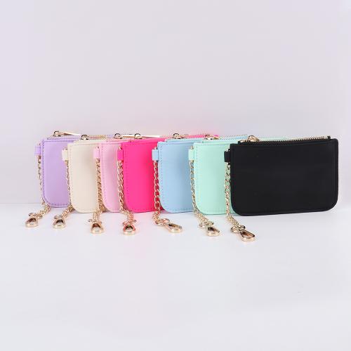 Keymay Popular 8 Colors RTS Fast Shipping Personalized Chenille Patches Mini Coin Purse Keychain Small Pouch Wallet Key Pouch