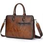 Custom 2024 Vegetable Tanned Genuine Leather Mens Bag Low MOQ Retro Briefcases Bags For Men