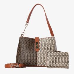 Susen Chrisbella Africa new design cross body bag contrast color PU leather bucket shoulder bag custom women's shoulder bags
