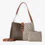 Susen Chrisbella Africa new design cross body bag contrast color PU leather bucket shoulder bag custom women's shoulder bags