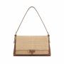 Wholesale Factory Custom Messenger Ladies Bag Fashionable Straw And Pu Sliding Bag Shoulder Had Bags For Women