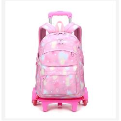 Custom Cute Fashion Kids Girls and Boys School Backpack School Bags with Wheel Rolling