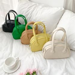 New Candy Color Single Shoulder Crossbody Bag Small and Medium Half Round Dumpling Bag Shaped Handheld Saddle Bag