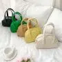 New Candy Color Single Shoulder Crossbody Bag Small and Medium Half Round Dumpling Bag Shaped Handheld Saddle Bag