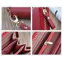 ZR811 Women's Wallet Long Handbag PU Single Zipper Deer Coins Wallet Purse Stylish Contrast Color Mobile Phone Bag Card Holder