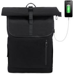 2022 Women Men roll top waterproof Travel backpacks with 17.3 laptop compartment school university student laptop backpacks