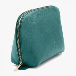 Nice leather makeup brush holder zipper travel pouch cosmetic carry pouch