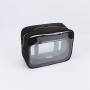 Custom Logo Women Clear Big Makeup Pouches Travel Clear Toiletry Bags Zipper Closed Transparent PVC Cosmetic Bag