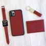 Custom Logo Luxury Pebble Full Grain Leather Mobile Cell Phone Case Back Cover For MINI Iphone 15 12 13 14 Pro Max 14 Plus