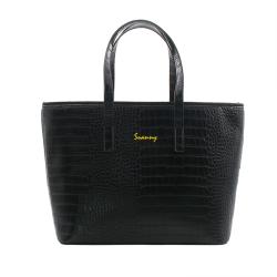 Ladies handbags large women's tote bag crocodile PU leather shoulder tote bags with custom printed logo