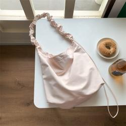 Korean version new design single shoulder crossbody bag large capacity tote bag casual pleated nylon shoulder bag