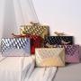 New Evening Bag Ox Horn Metal Shining PU Printed Women's Handheld Bag Chain Strap Crossbody Party Evening Clutch bag