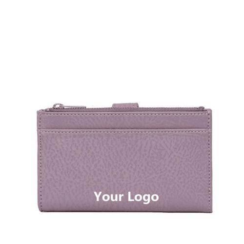 OEM ODM Custom Classic RFID Luxury Pu Leather Ladies Elegant Purse Wholesale Lady Short Wallet Private Label Women Card Holder