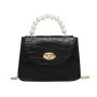 Pearl crocodile pattern handbag for women small square bags ladies hand bags 2024 female wholesale shoulder bag