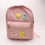 RTS Large Capacity Customizable Logo Travel Storage Bag Macaron Candy Color Black Chenille Patch Nylon Backpack