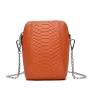 Embossed Pattern Leather Phone Pouch Bag Crossbody Genuine Leather Mobile Phone Shoulder Bag With Zipper