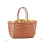 2024 Luxury Handmade Woven Genuine Leather Tote Bag Handbag For Women With Pouch