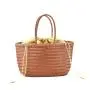 2024 Luxury Handmade Woven Genuine Leather Tote Bag Handbag For Women With Pouch