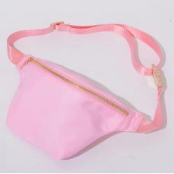 Spring new products Black Nylon Mini Bag chenille letter patch Waist Bags Girl Funny Pack