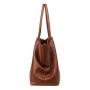 2024 Wholesale Large Genuine Leather Tote Shoulder Bag For Women Luxury With Clutch