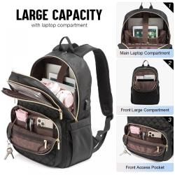 LOVEVOOK Custom high Quality Daypack Stylish smart business computer bag work school travel USB laptop backpack bag for women