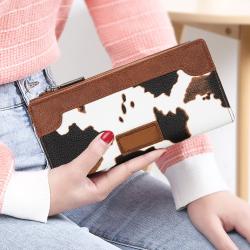 Custom Cow Print Wallets Womens Bifold Credit Card Wallet Women's Wallets Card Cases
