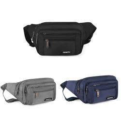 Travel Large Crossbody Fanny Pack for Women Men Custom Fashion Bum Bag Belt Bag with 4-Zipper Pockets